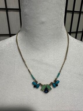Turquoise & Green Statement Necklace - Women Jewelry NEW 🎁 Wrapped